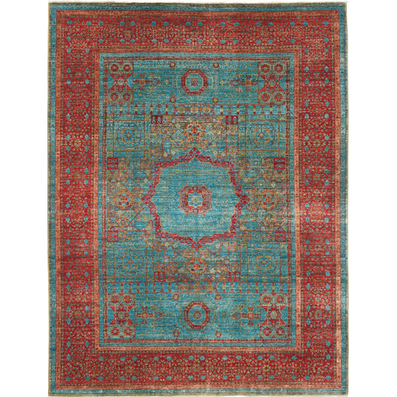 Rug Mamlouk Pakistan 177x235 Turquoise Ruby Red