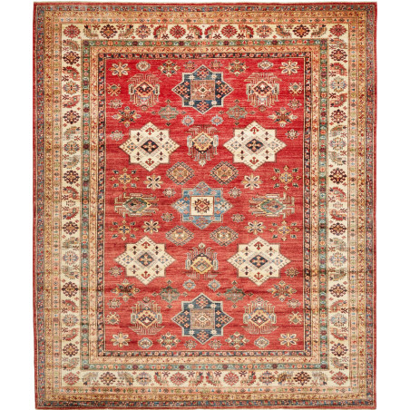 Rug Kazak Fine Pakistan 260x312 Red Cream Blue