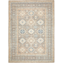 Rug Kazak Fine Pakistan 246x332 Taupe Cream Lig