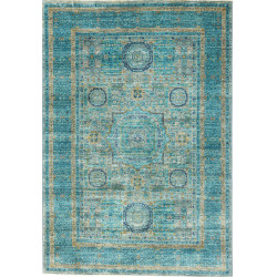 Rug Mamlouk Pakistan 125x182 Turquoise Gold Blu