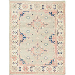 Rug Kazak Afghanistan 105x135 Sage Green Dusty
