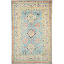 Rug Kazak Afghanistan 117x187 Light Blue Cream