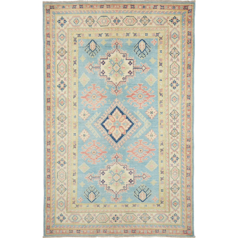 Rug Kazak Afghanistan 117x187 Light Blue Cream