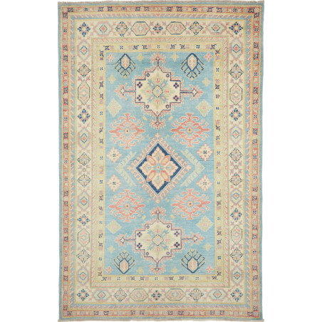 Rug Kazak Afghanistan 117x187 Light Blue Cream