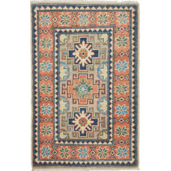 Rug Kazak Afghanistan 62x94 Terracotta Navy Blu
