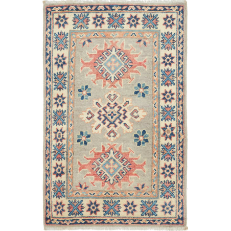 Rug Kazak Afghanistan 60x96 Sage Grey Terracott