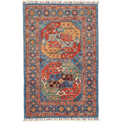 Rug Ziegler Fine Pakistan 80x122 Blue Red Gold