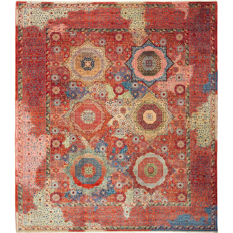Rug Mamlouk Pakistan 253x287 Red Cream Blue Gol