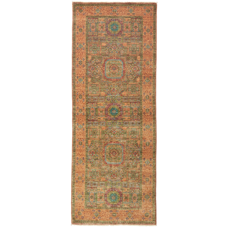 Rug Mamlouk Pakistan 76x202 Orange Brown Mocha