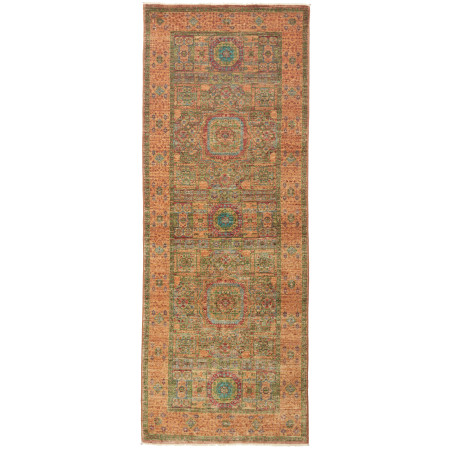 Rug Mamlouk Pakistan 76x202 Orange Brown Mocha