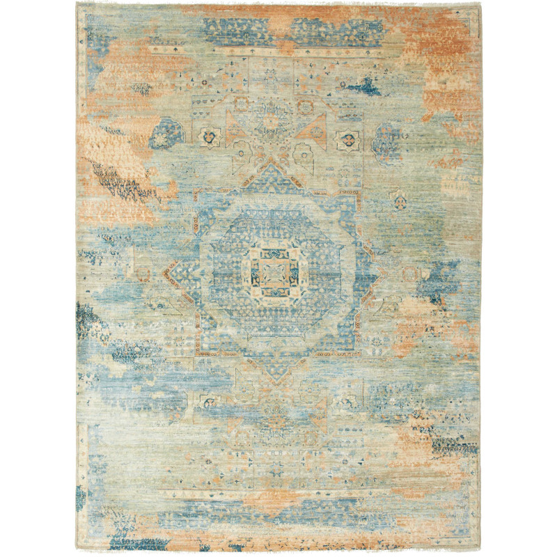Rug Mamlouk Pakistan 150x202 Aqua Blue Teal Bei