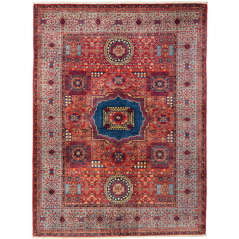 Rug Mamlouk Pakistan 146x198 Red Blue Light Blu