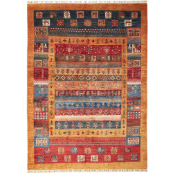 Rug Mosaic Pakistan 170x245 Terracotta Blue Red