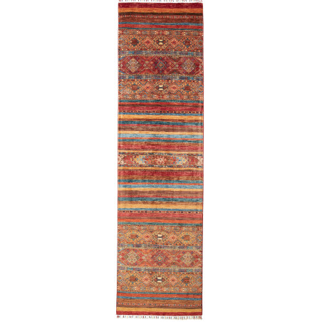 Rug Samarkand Pakistan 82x294 Red Terracotta Bl