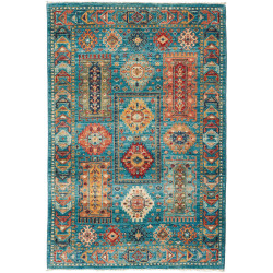 Rug Tribal Pakistan 80x121 Turquoise Orange Ter