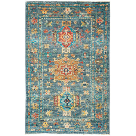Rug Tribal Pakistan 79x123 Petrol Blue Burnt Or