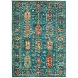 Rug Tribal Pakistan 96x137 Teal Burnt Orange Go