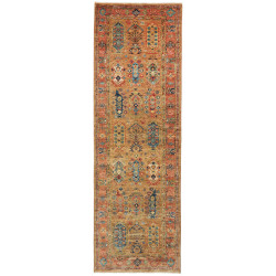 Rug Tribal Pakistan 80x242 Ochre Terracotta Blu
