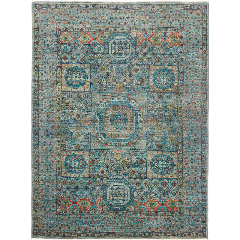 Rug Mamlouk Pakistan 148x199 Aqua Teal Celadon