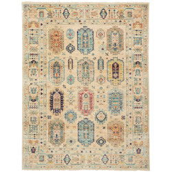 Rug Tribal Pakistan 151x200 Cream Beige Turquoi