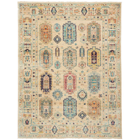 Rug Tribal Pakistan 151x200 Cream Beige Turquoi