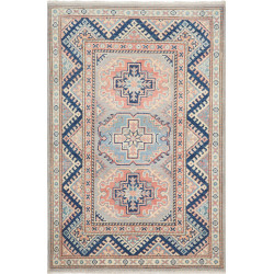 Rug Kazak Afghanistan 82x124 Grey Blue Navy Pin
