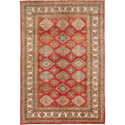 Rug Kazak Fine Pakistan 200x296 Bordeaux Red Cr