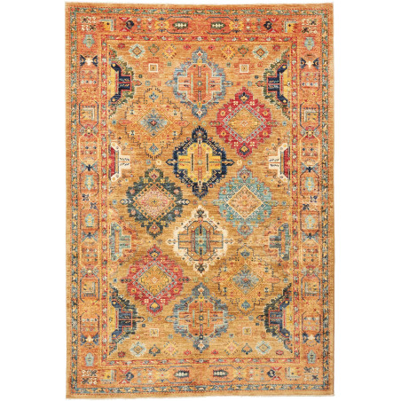 Rug Tribal Pakistan 164x239 Gold Navy Blue Bric