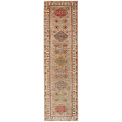 Rug Kazak Fine Pakistan 83x298 Grey Green Brick