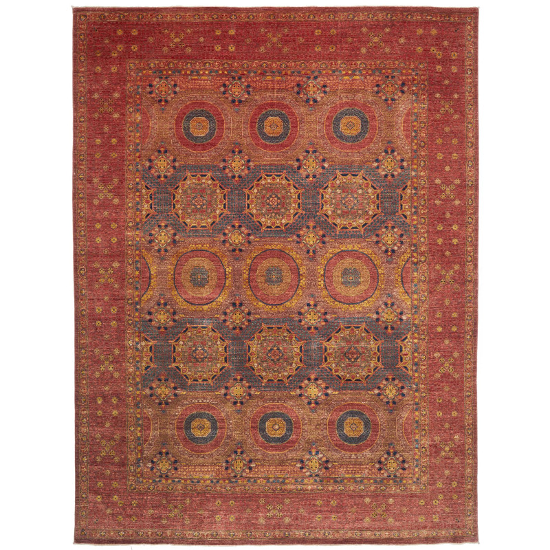 Rug Mamlouk Pakistan 275x372 Rust Red Blue Grey
