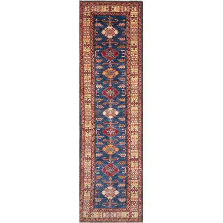 Rug Kazak Fine Pakistan 79x291 Deep Blue Terrac