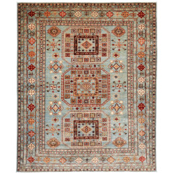 Rug Kazak Fine Pakistan 246x300 Sky Blue Terrac