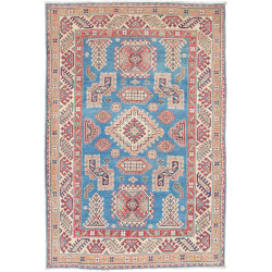 Rug Kazak Afghanistan 125x182 Sky Blue Terracot