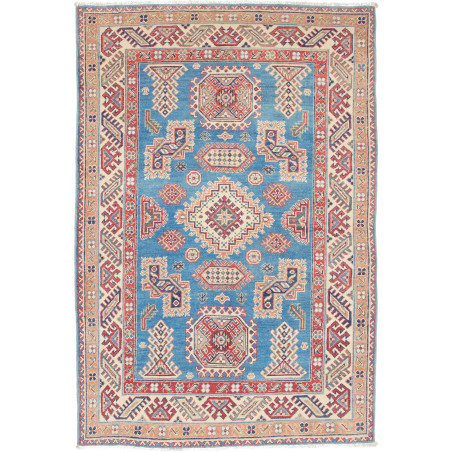 Rug Kazak Afghanistan 125x182 Sky Blue Terracot