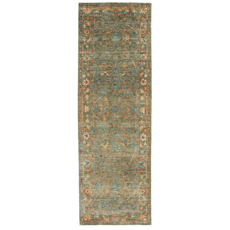 Rug Ziegler Fine Pakistan 80x249 Moss Olive Gre