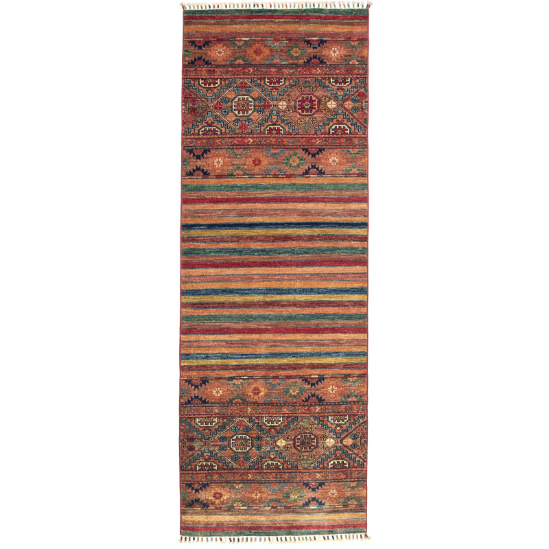 Rug Samarkand Pakistan 81x232 Terracotta Blue R