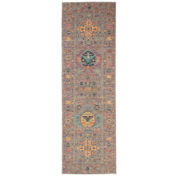 Rug Tribal Pakistan 80x260 Gray Orange Yellow T
