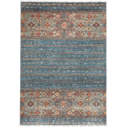 Rug Rubin Pakistan 167x235 Teal Blue Rust Terra