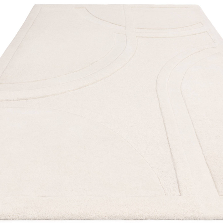 Tappeto Olsen geometrico crema e bianco 200x290