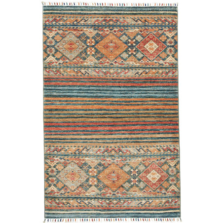 Rug Rubin Pakistan 98x153 Teal Orange Terracott