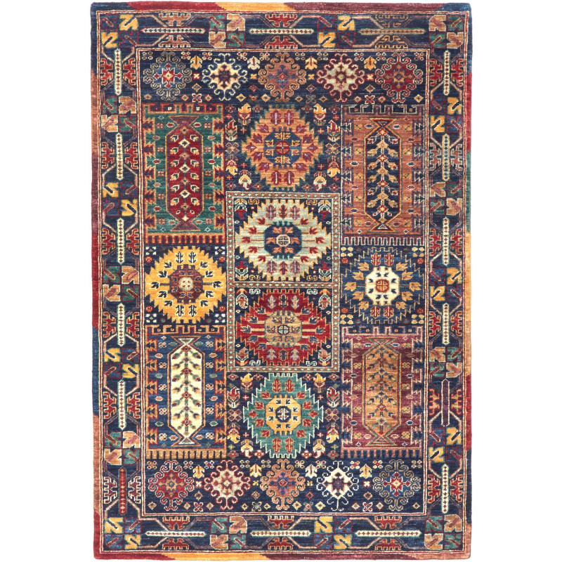 Rug Tribal Pakistan 100x152 Navy Blue Red Yello