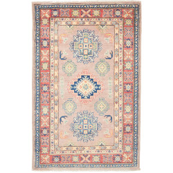 Rug Kazak Afghanistan 84x130 Rosy Blue Red Crea