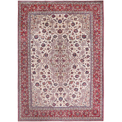 Rug Isfahan Persia 368x524 Cream White Burgundy