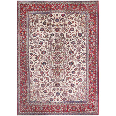 Rug Isfahan Persia 368x524 Cream White Burgundy