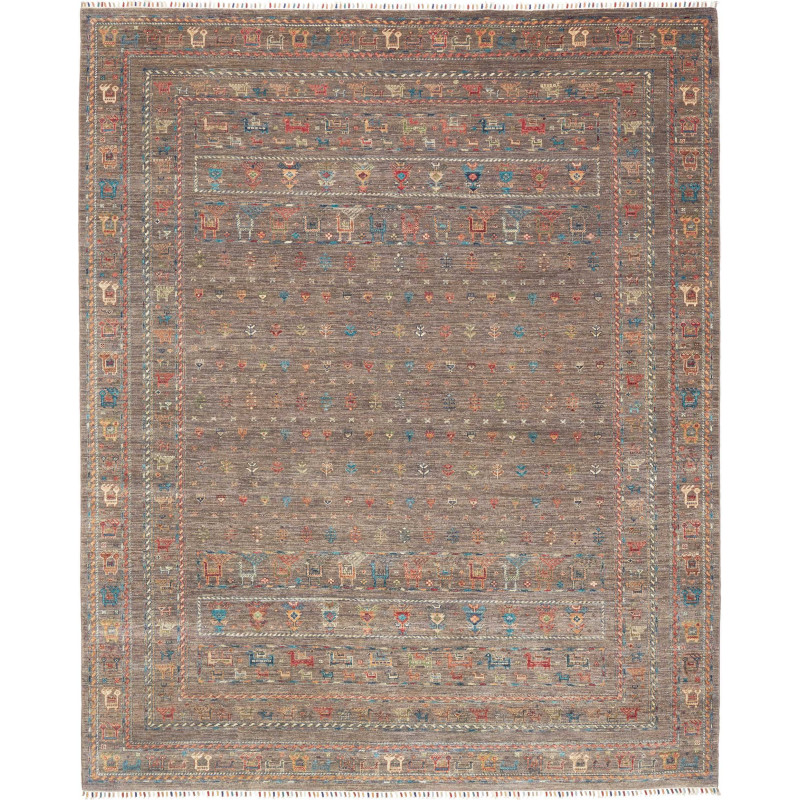 Rug Rubin Pakistan 248x303 Dark Brown Earthy Gr