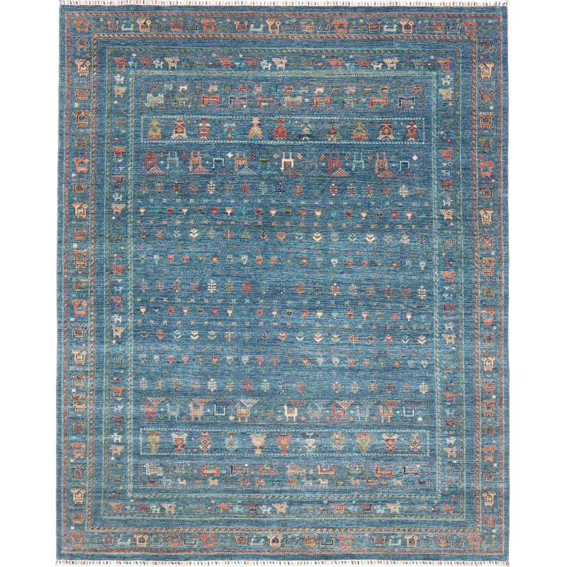 Rug Rubin Pakistan 248x305 Petrol Teal Terracot