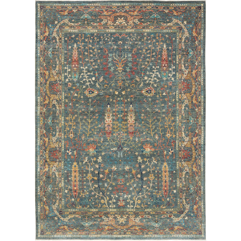Rug Shahi Fine Pakistan 205x288 Petrol Blue Gol