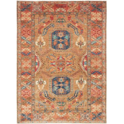 Rug Kazak Fine Pakistan 174x236 Gold Brown Blue
