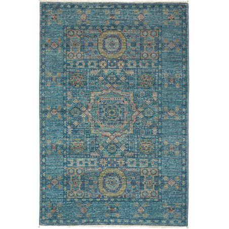Rug Mamlouk Pakistan 80x121 Turquoise Blue Teal