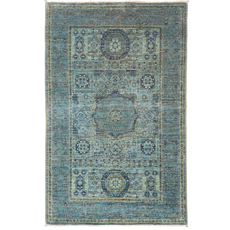 Rug Mamlouk Pakistan 79x125 Turquoise Blue Dark